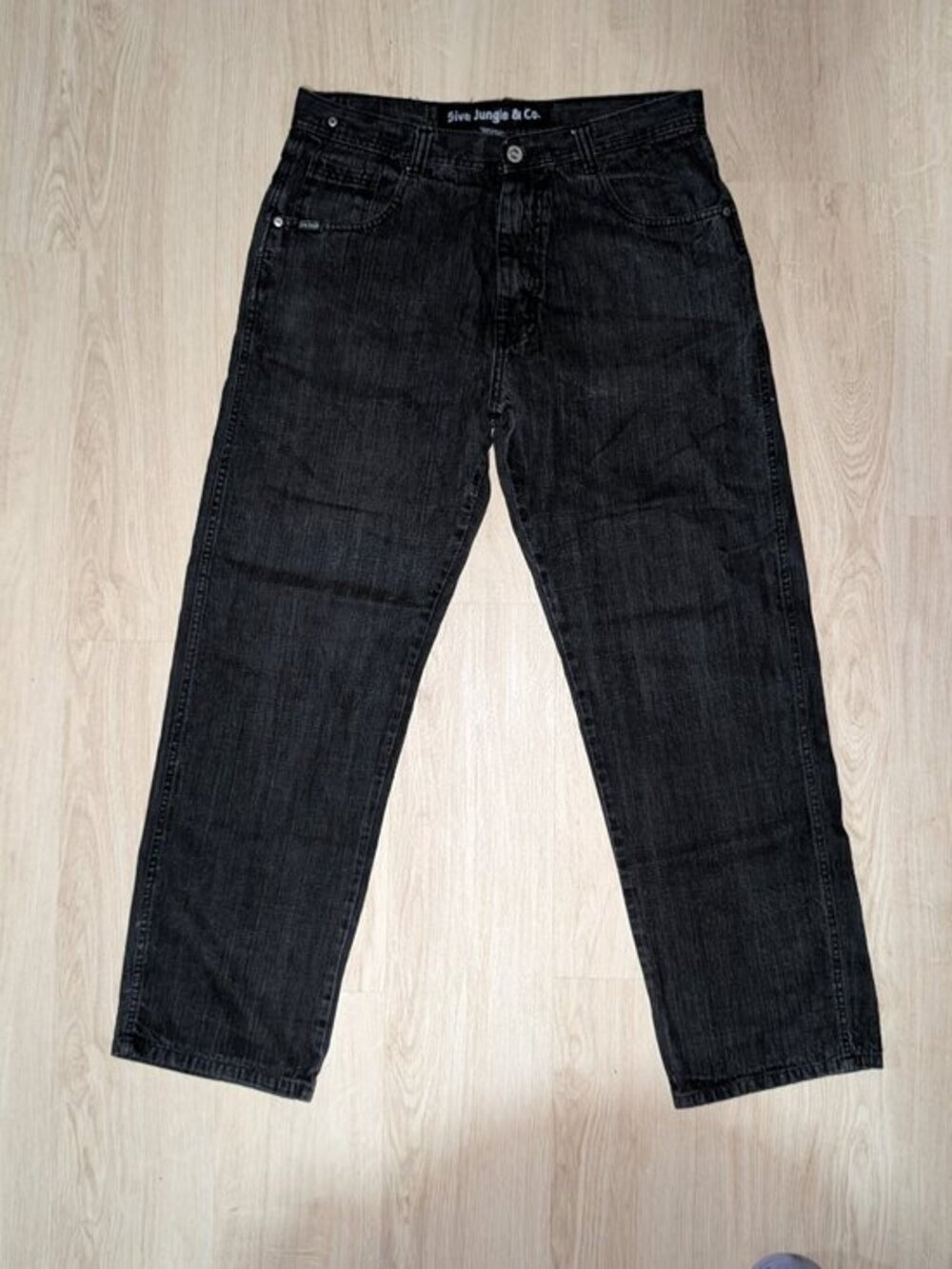 5ive Jungle & Co Y2K Dark Wash Loose Relaxed Denim Jeans Hip Hop Style sz 36